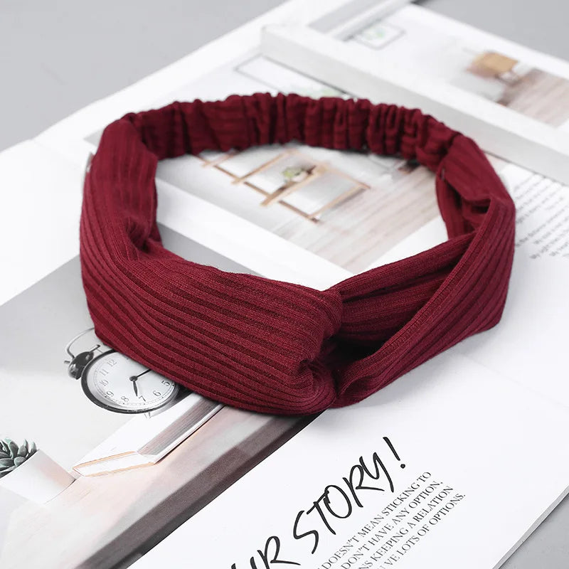 Face wash headband, yoga exercise headband, headband, cross knit thread headband, hair accessory set of 8 pieces