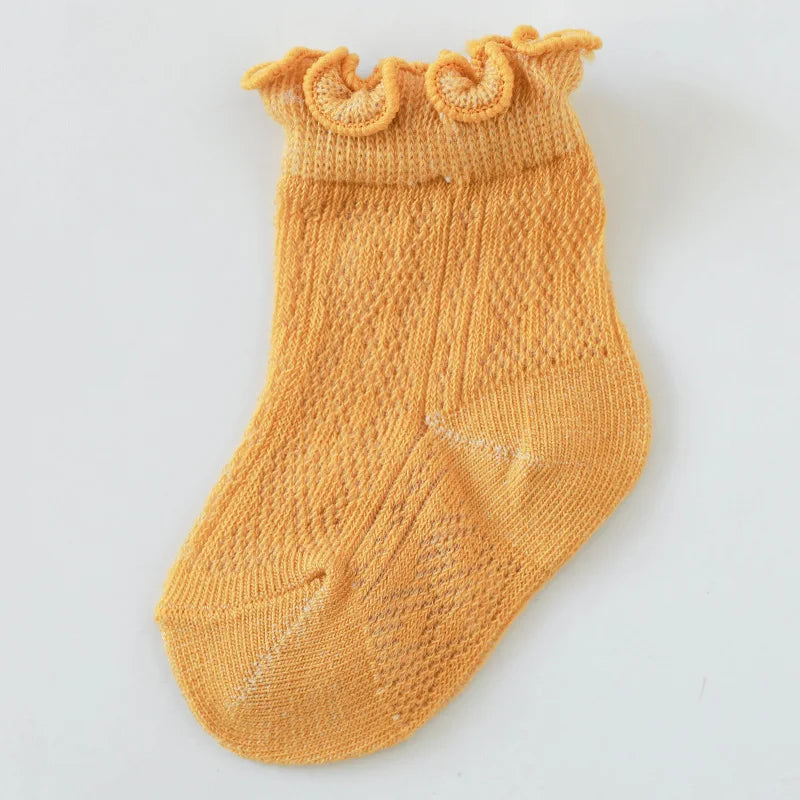 Baby Girls Socks Newborn Accessories Floral Solid Kids Toddlers Gift Clothes Children Infant Stuff Items Lace Mesh Summer