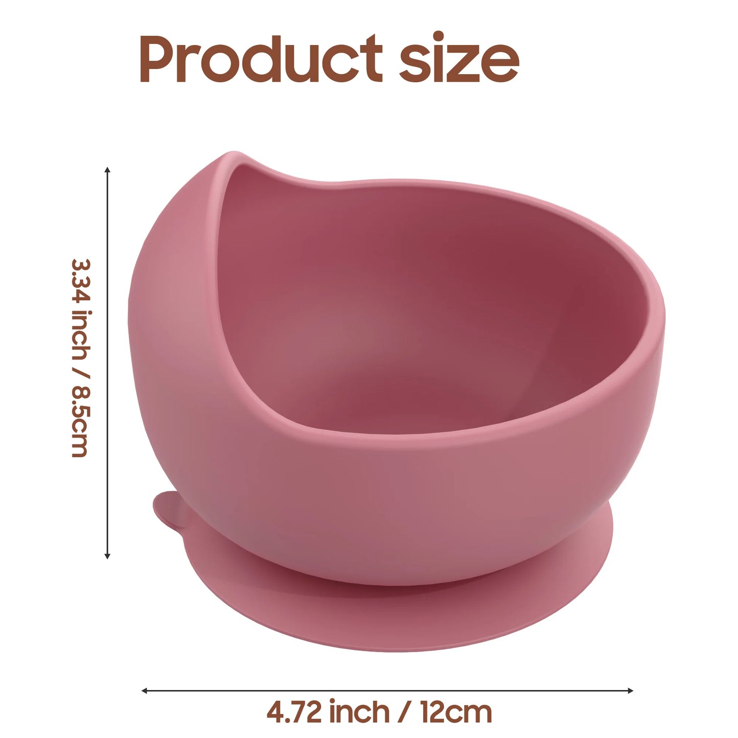 Baby Bowls with Suction Stay Put Silicone Food Bowl for Babies Kids Toddlers Infants Soft Safe Silicone