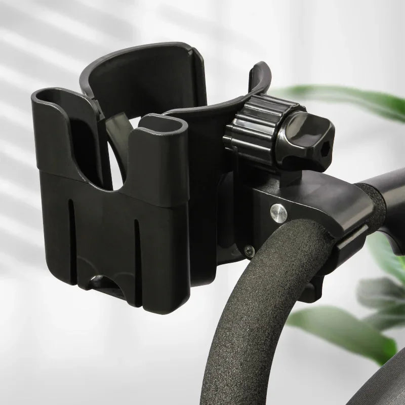 Baby Stroller Cup Holder 2-In-1 Bottle Drink Cup Phone Support 360 Rotate Adjustable Universal Pram Baby Strollers Accessories