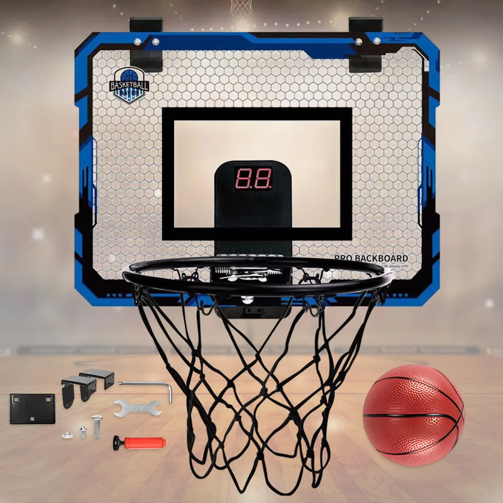 Kids Mini Basketball Hoop With Electronic Scoreboard Ball Sport Backboard Outdoor Indoor Excersise Accessory Funny Game To ys ﻿