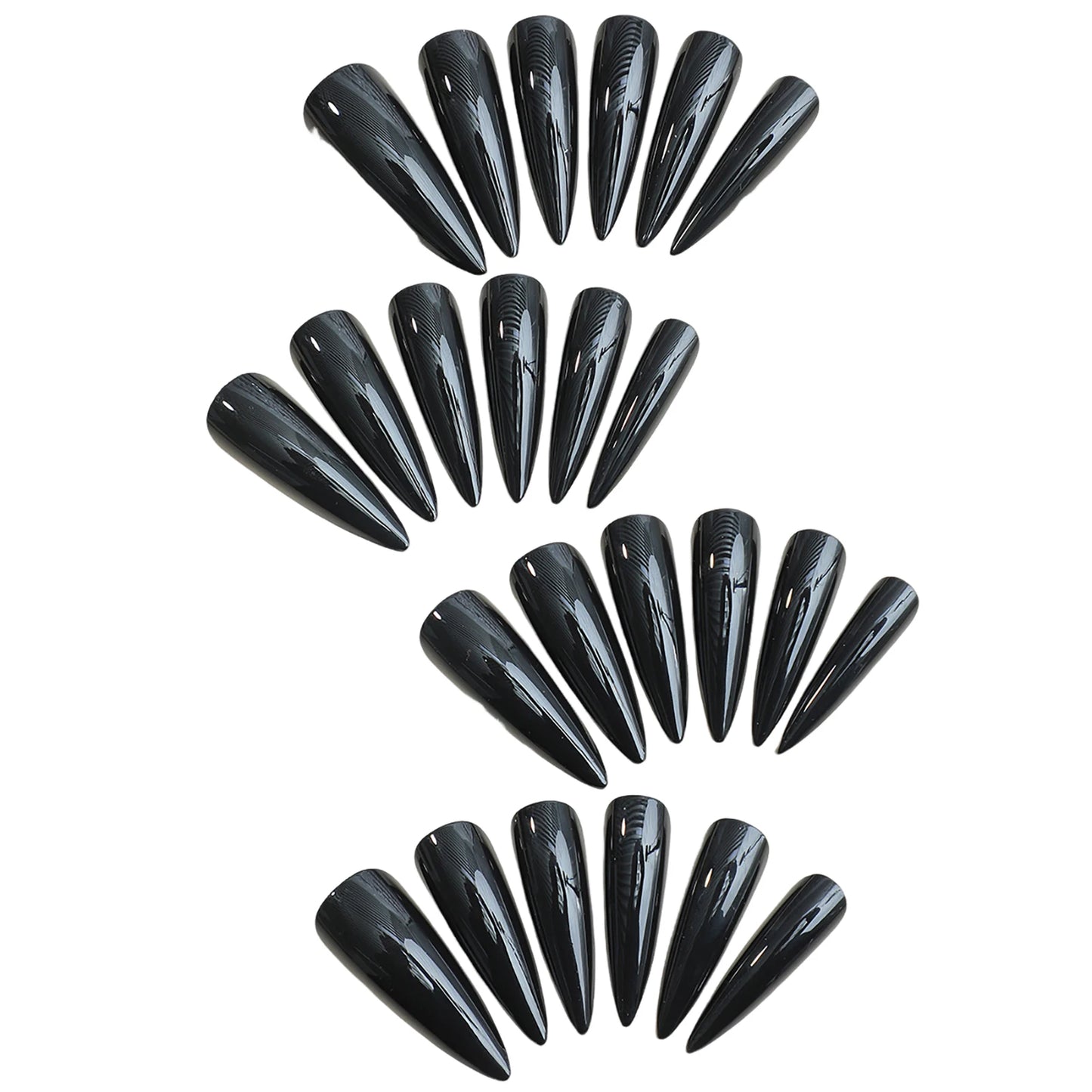Black stiletto Press On Nails Tips Fake Nail Ultra-long Reusable Long Lasting Artificial Nail art for Hand Decoration Nail Art