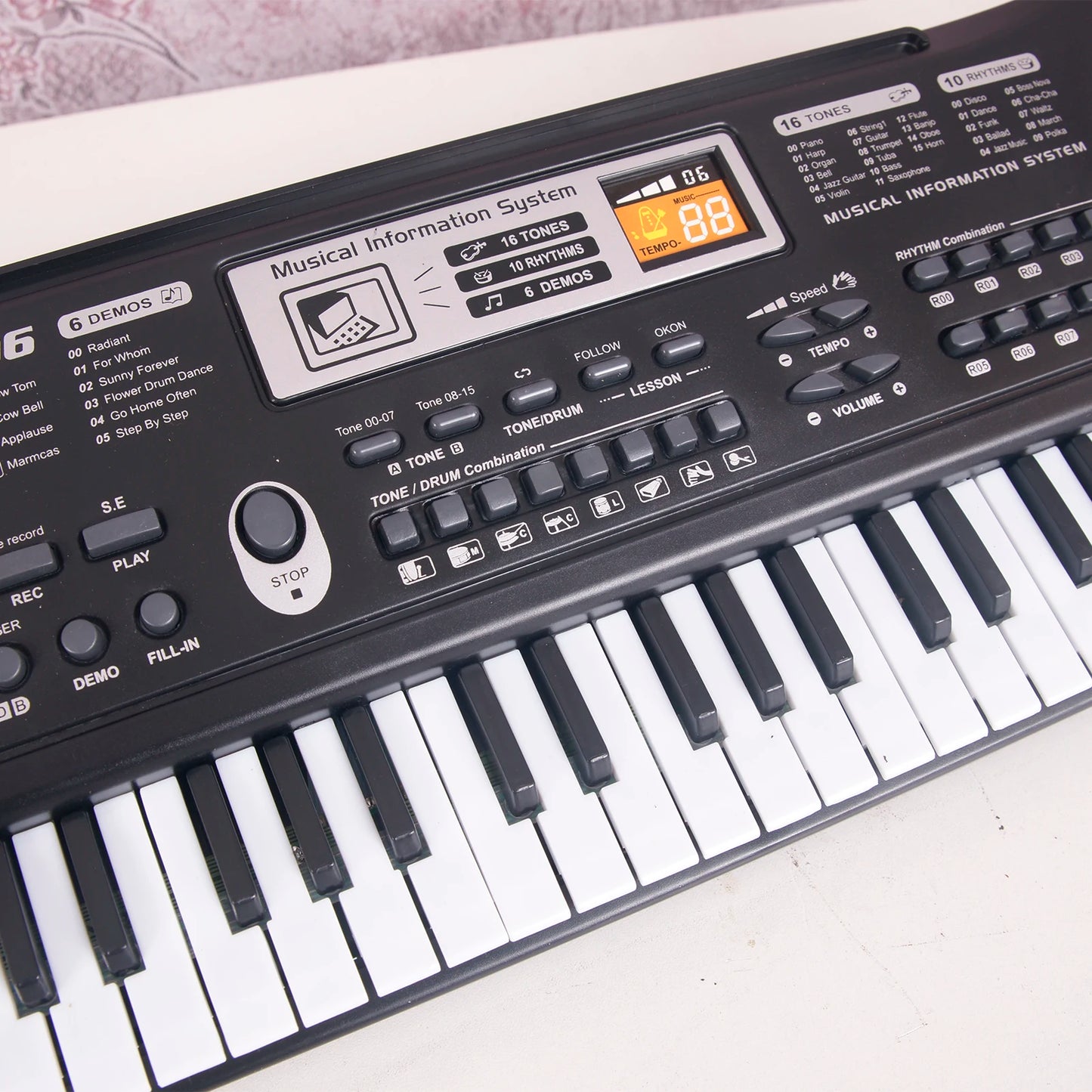 61 Keys Black Digital Music Electronic Keyboard Electric Piano Kids Musical Instrument 61 Keys Electronic Keyboard