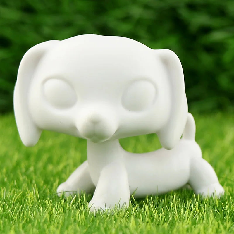 White Base Pet,Lovely Shorthair Cat Collie Husky Action Figure Boys Girls Kids Xmas Gift Best Gift(Click on the option you want)