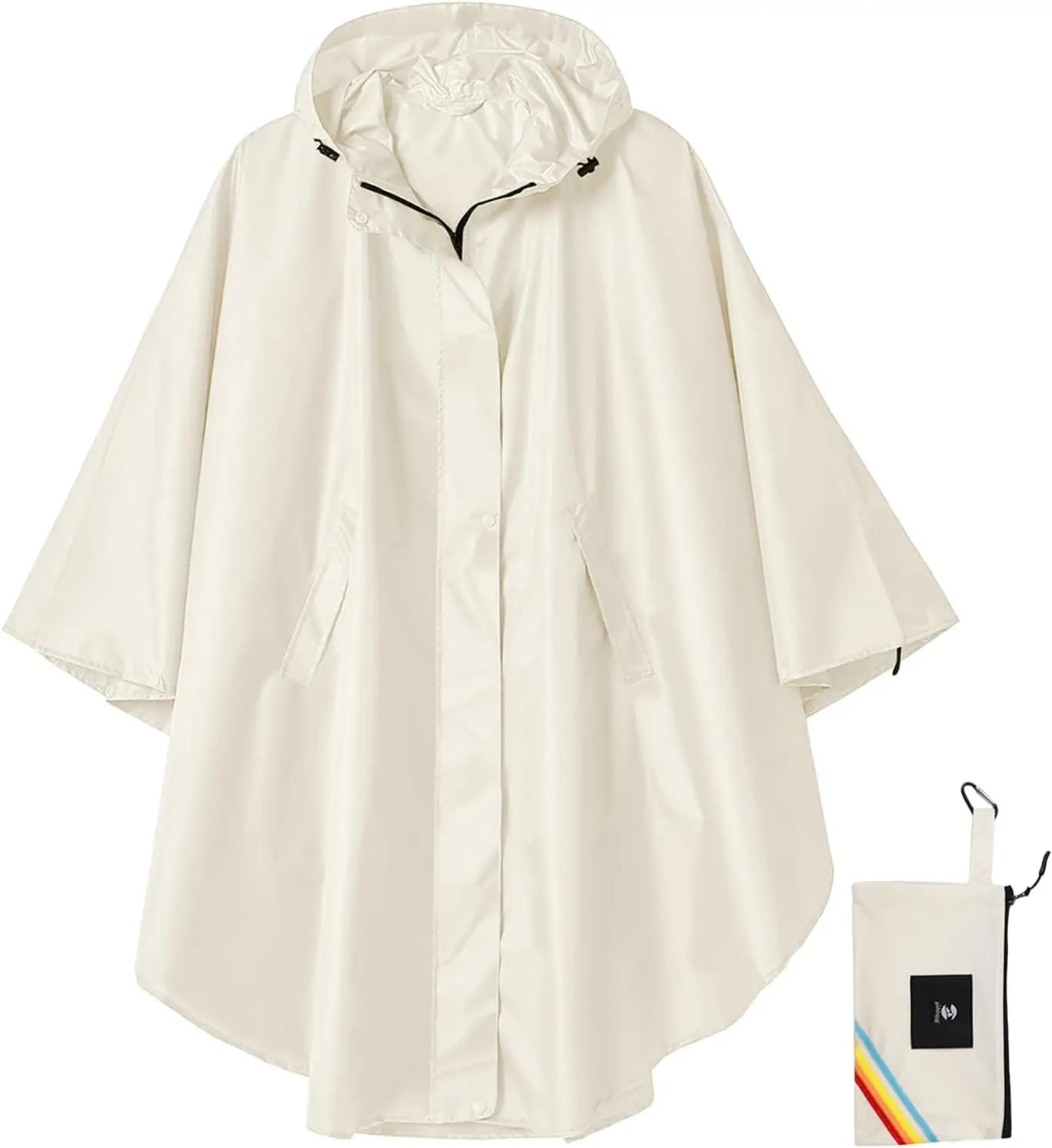 Men's and women's raincoats, hooded waterproof raincoats, suitable for adult women