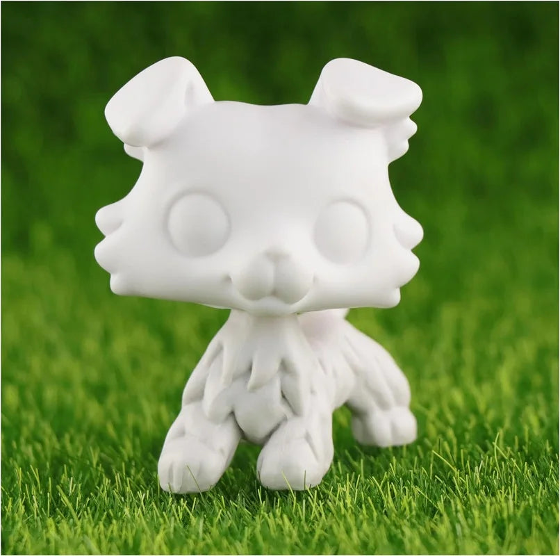 White Base Pet,Lovely Shorthair Cat Collie Husky Action Figure Boys Girls Kids Xmas Gift Best Gift(Click on the option you want)