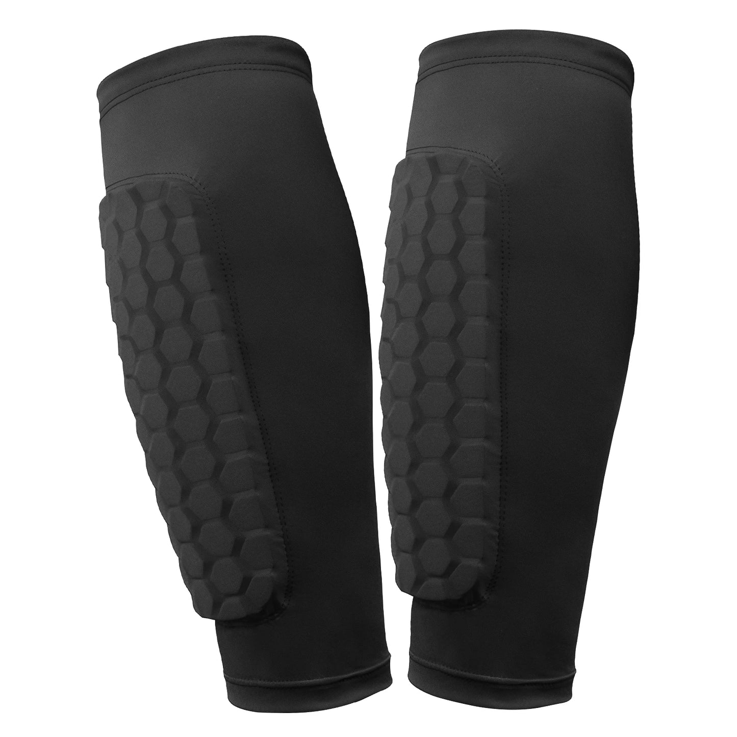 Shin Defender with Honeycomb Pads Soccer Shin Pads Ergonomic Lightweight Calf Protective Gear for Boys Girls Men Women