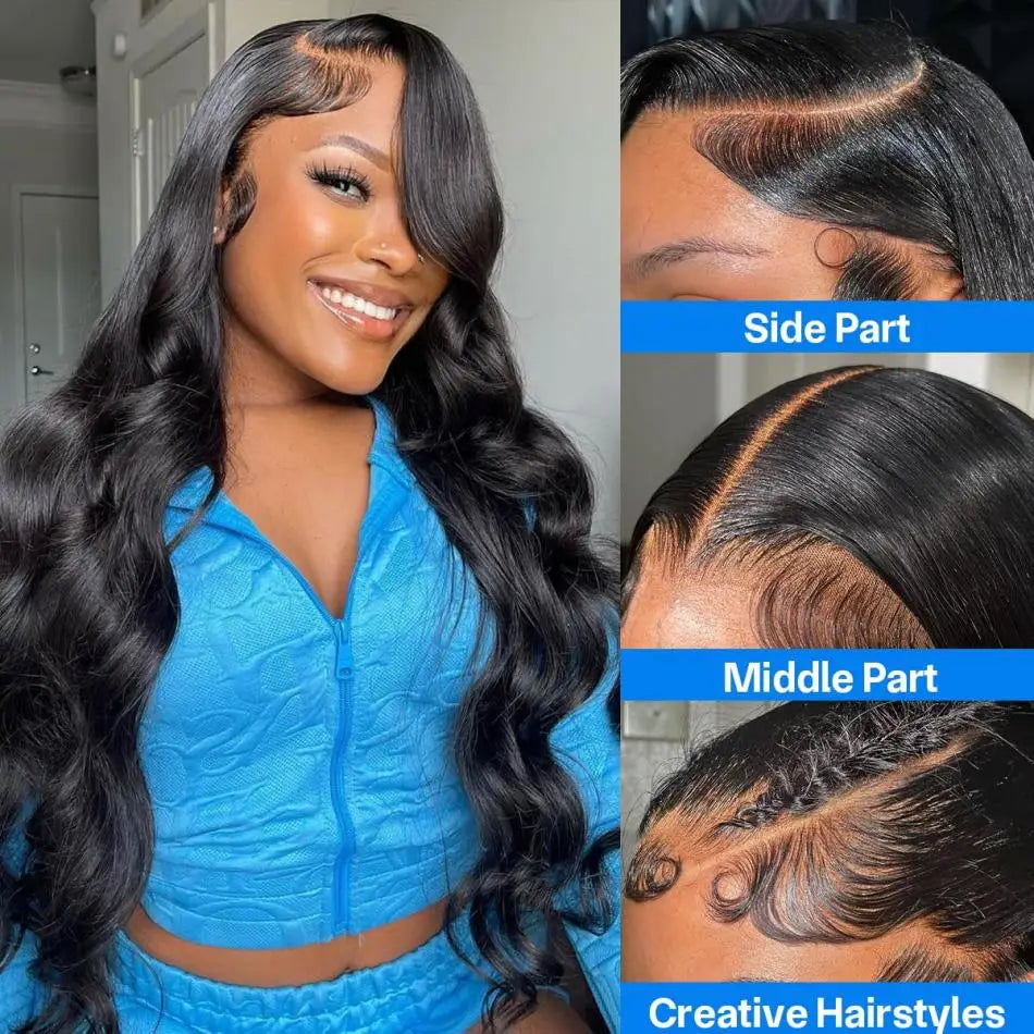 Lace Frontal Wig 4x4 Body Wave Wigs Glueless 5x5 Human Hair 30 Inch 100% Natural PrePlucked Lace Front Wigs Brazilian For Women