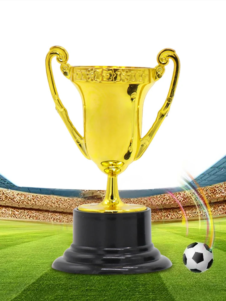Golden Award Trophy Cup for Kids Plastic Gold Participation Trophy Cup for Party Favors Rewards Props Sports Competitions