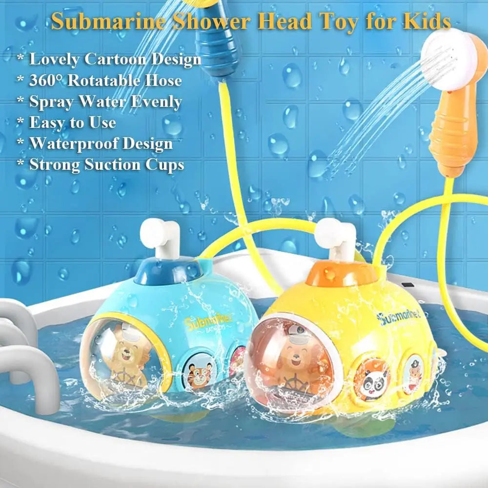 Baby Bath Toys for Kids Electric Submarine Shower Sucker Baby Toys Spray Water Toys Bathtub Toys Sprinkler Baby Shower