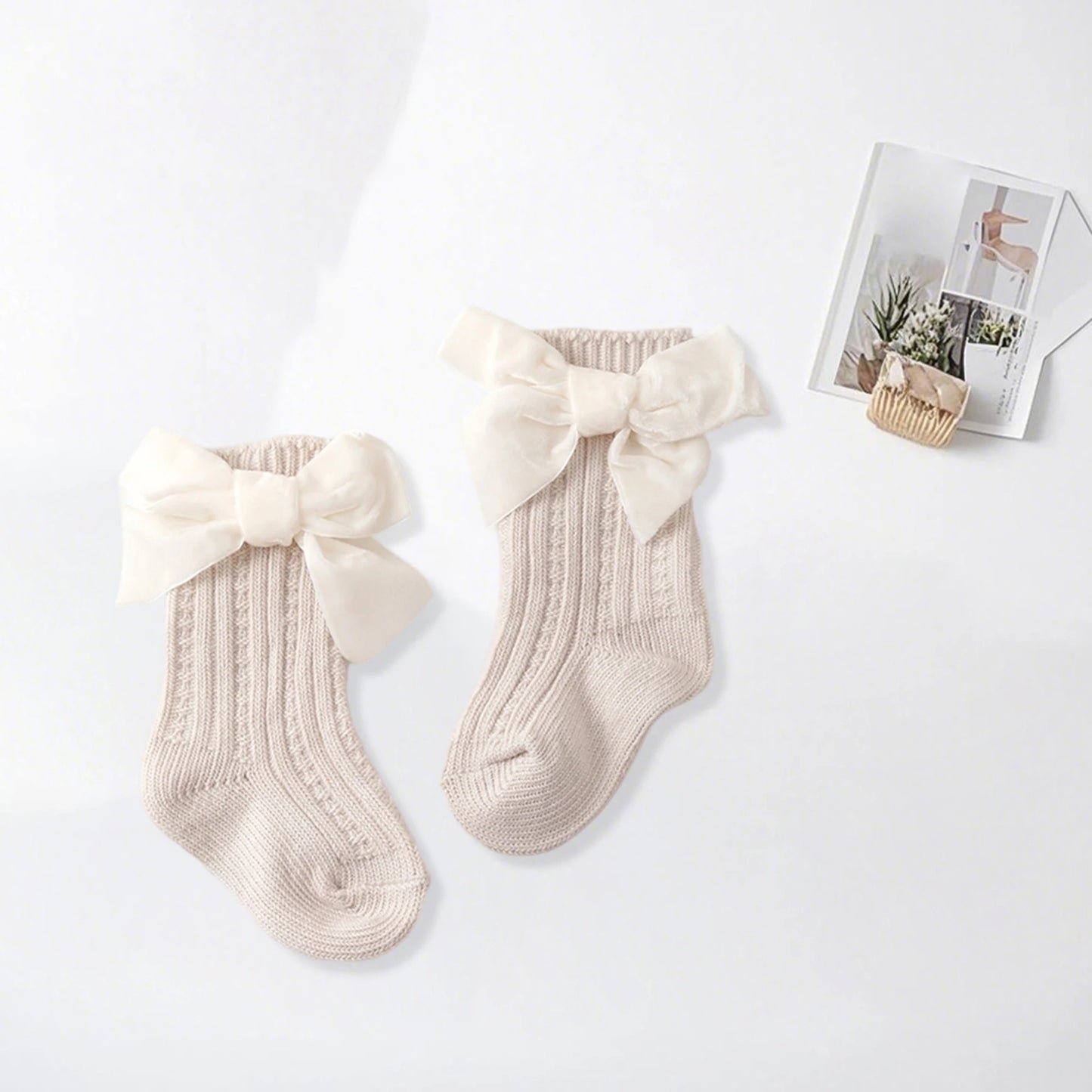 Adorable Toddler Knee High Socks with Lovely Lace Trim and Non-Slip Grip for Fall and Winter Wear