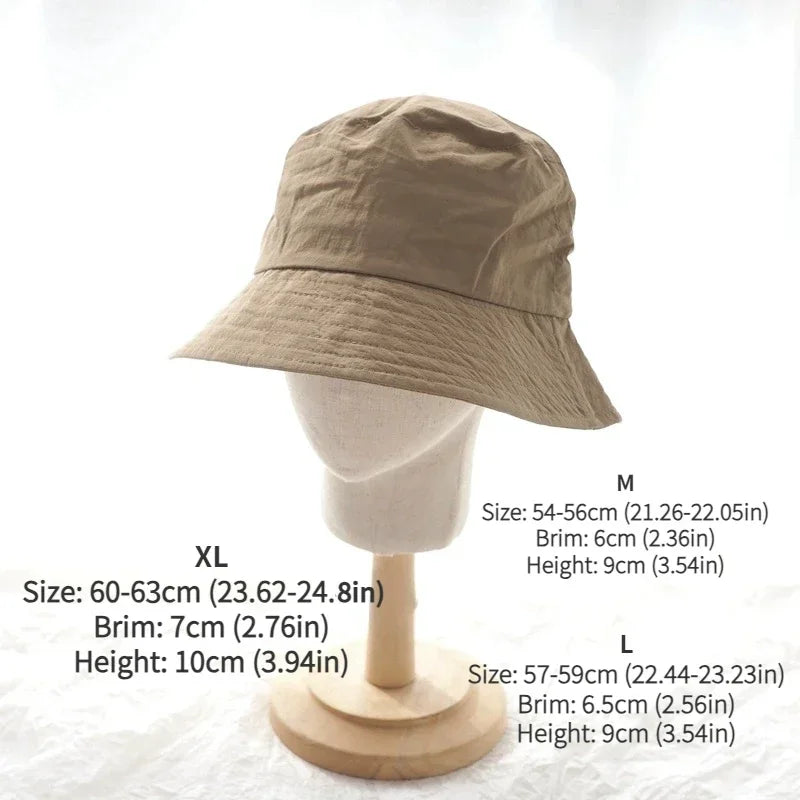 Waterproof Large Size XL62cm Sun Hat Men Women's Sunscreen Mountaineering Big Head Circumference Summer UV Protection Bucket Hat