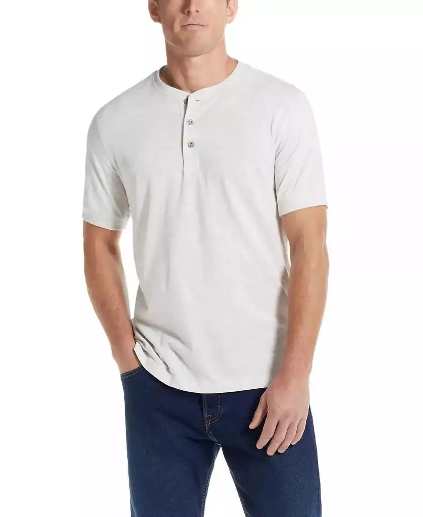 Weatherproof Vintage | Men's Short Sleeve Melange Henley Shirt