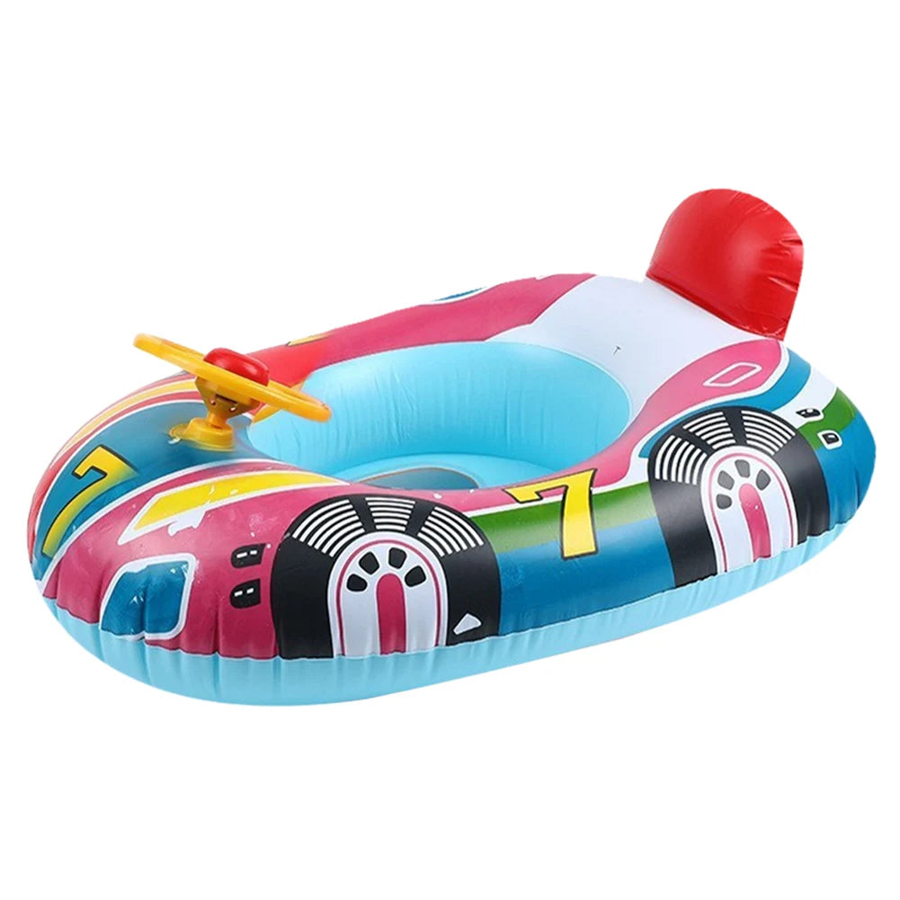Toddler Swimming Pool Float Seat Boat PVC Baby Swim Float Rings Water Pool Swim Aid  Kids Water  for Girls Boys 3-5 Years