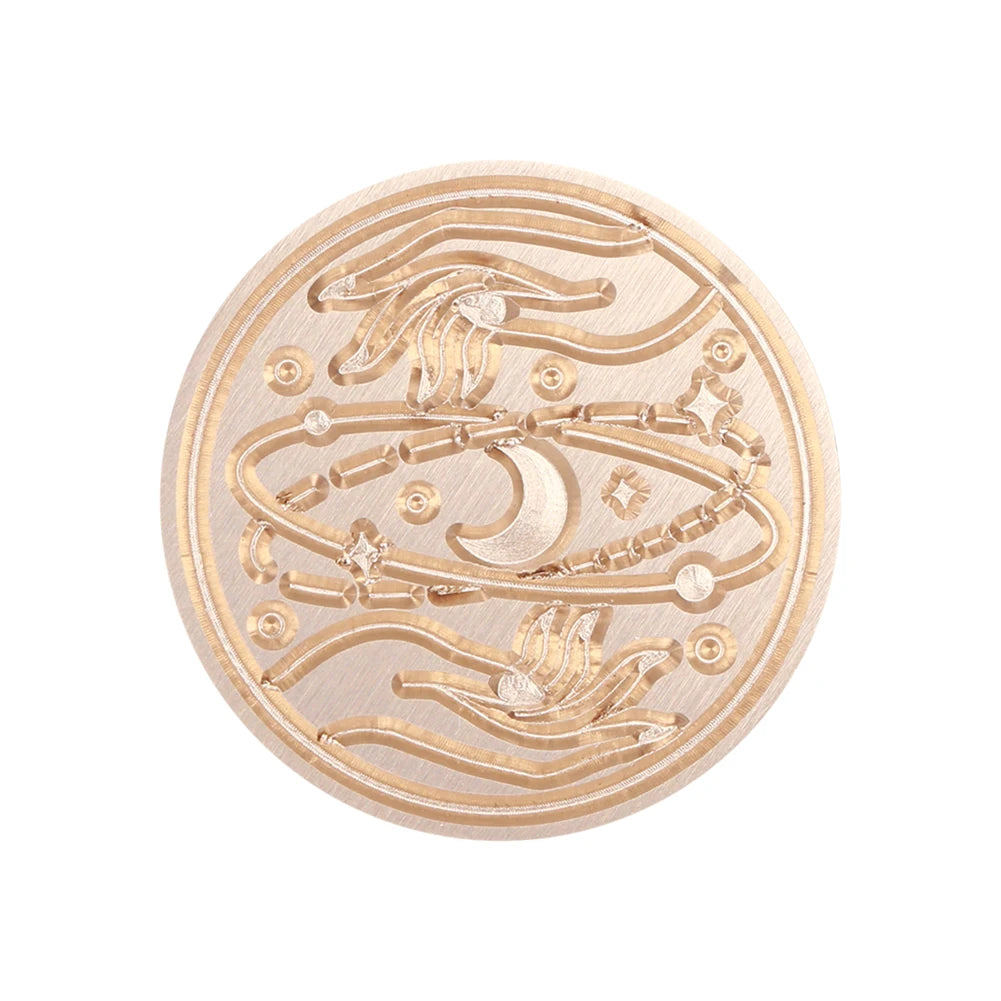 Sealing Stamp Brass Heads Solid Small Exquisite Decorative Crafts Tool Wood Retro Wax Stamping Girls Birthday Party Gift