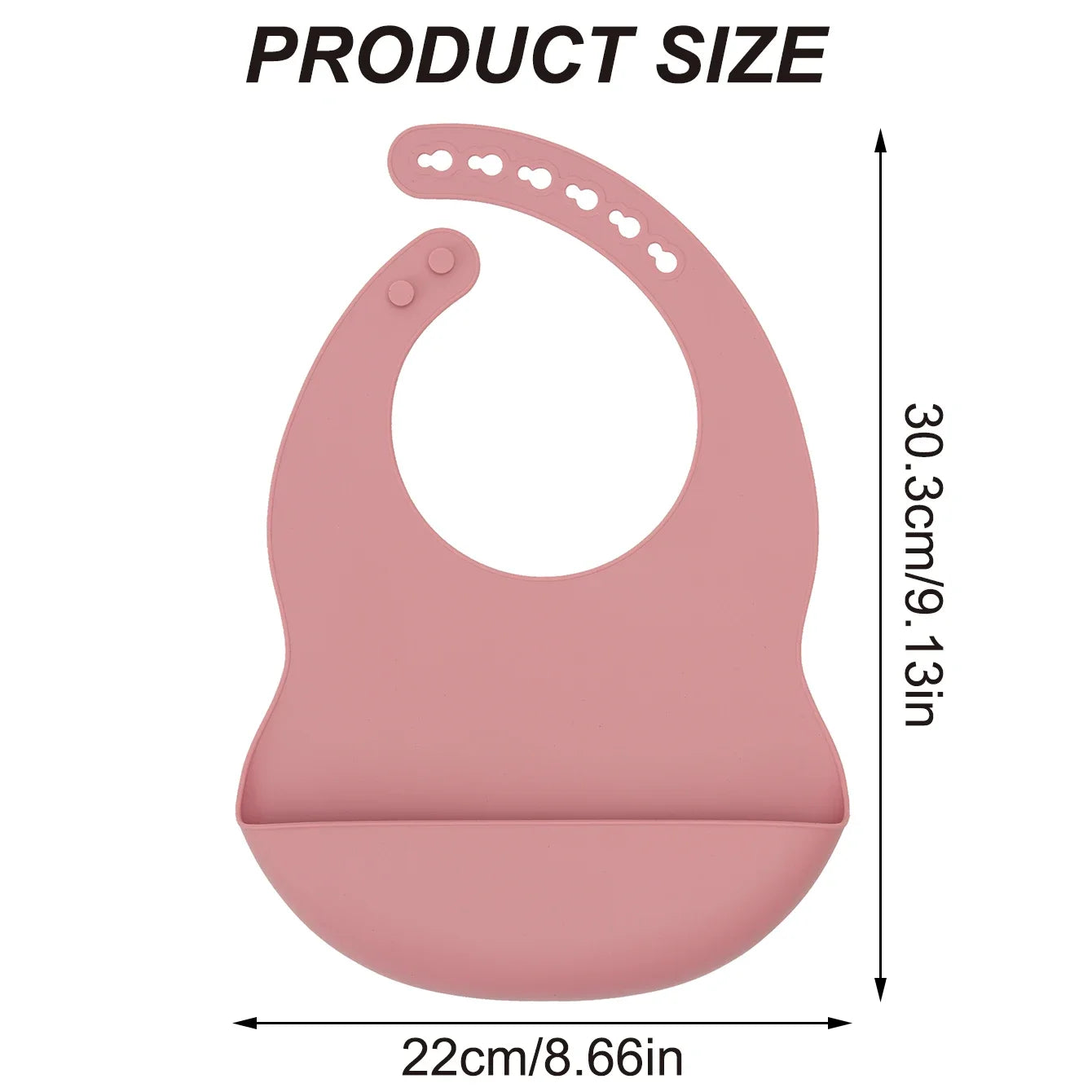 Color Kids 1PCS Silicone Baby Bib Adjustable Waterproof Feeding Bib BPA Free Soft Drool Bib Newborn Essentials Saliva Towel