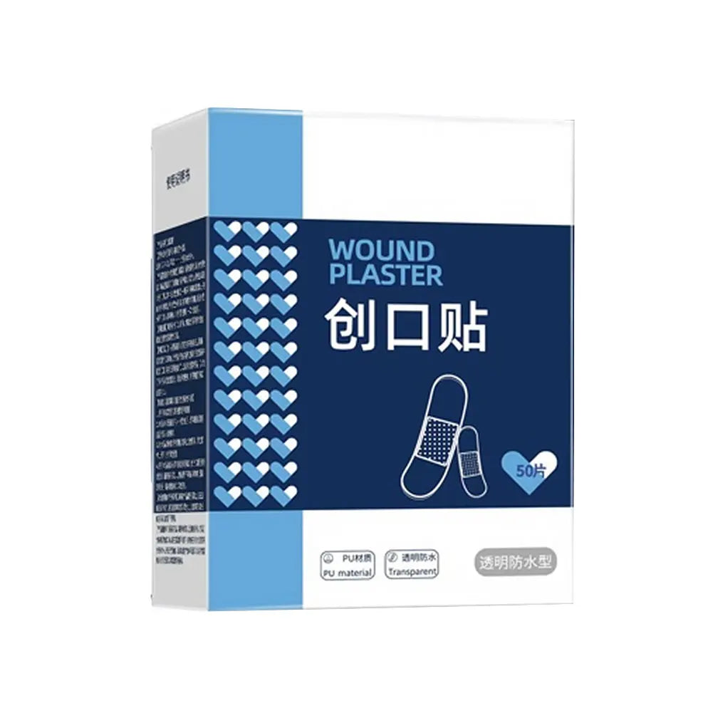 50/120pcs PU Transparent Waterproof Band Aid Adhesive Medical Strips Wound Plaster for Sports Bathing Protective First Aid