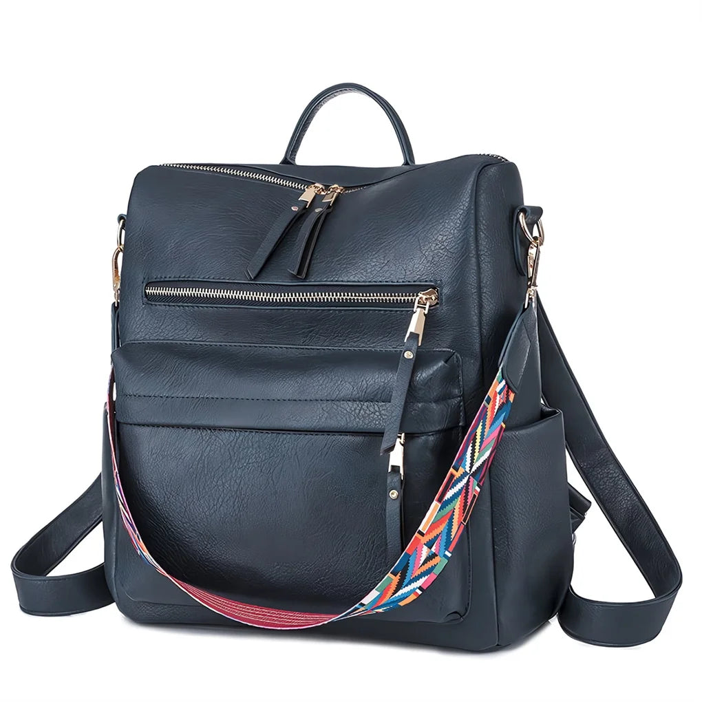 Women's Fashion Backpack Purses Multipurpose Design Handbags and Shoulder Bag Pu Leather Women Backpack School Bag