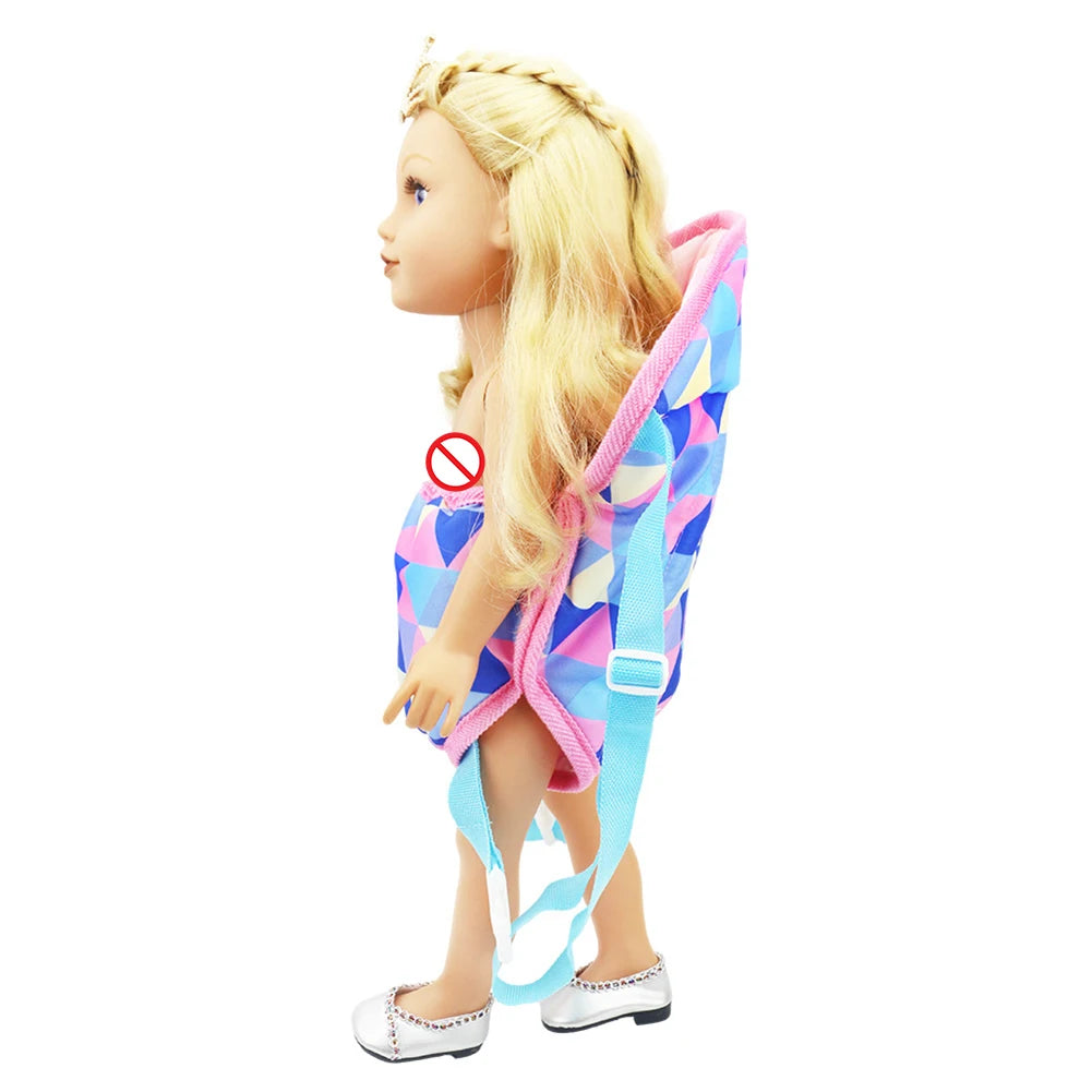 Outdoor Doll Travel Storage Bag with Adjustable Straps for New Born Baby Doll