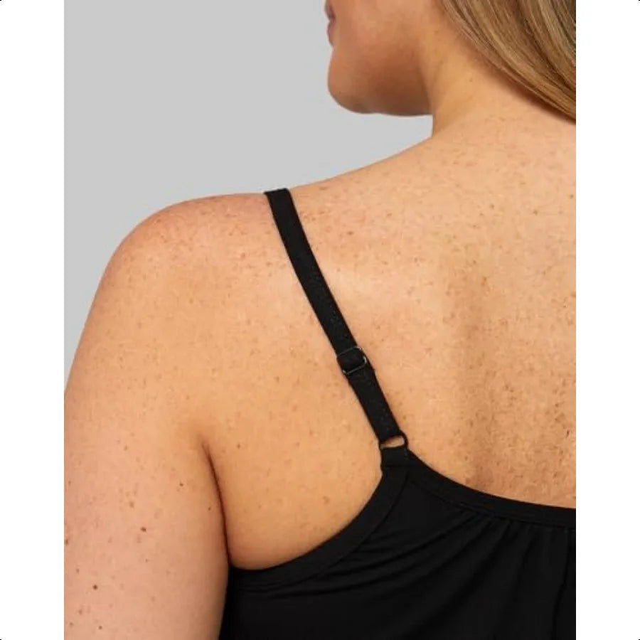 32 Degrees Women's Cool Flowy Bra Cami with Builtin Cups Relaxed Fit Adjustable Spaghetti Strap