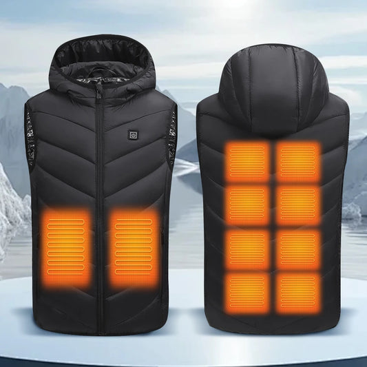 10 Heating Zones Heated Vest USB Electric Heated Jackets Thermal Winter Warm Jacket for Kids