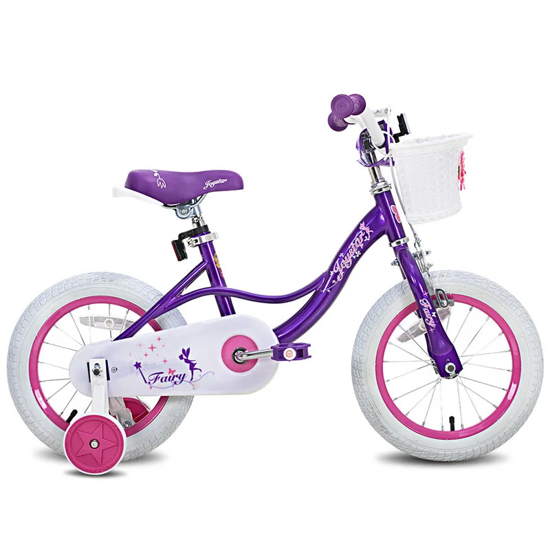 JOYSTAR Girls Bike for Toddlers and Kids Ages 2-8 Years, 12 14 16 18 Inch Kids Bike with Training Wheels, Handbrake and Basket