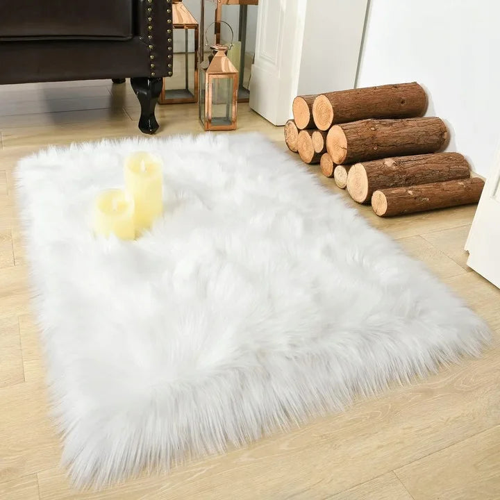 Thicken dense Faux Fur Rug decoration carpets for living room & baby room rugs long plush carpet for Bedroom home decor floor mats