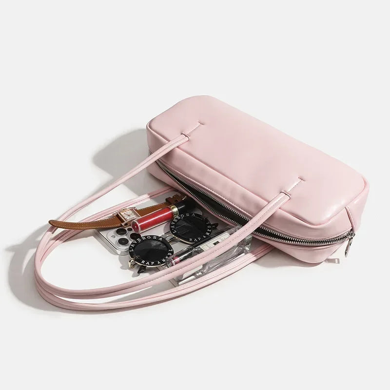 Fashion Solid Large Capacity Shoulder Bags Interior Compartment Soft 2025 High Quality Bags for Women Zipper Pu Women's Handbags