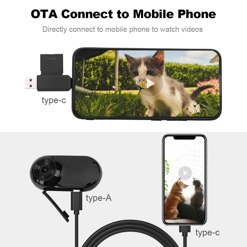 HD 1080P Dog Tracker Collar No WiFi Needed Cat Camera Collar Wireless Collar Camera with Video Records Cat Dog Birthday Gift