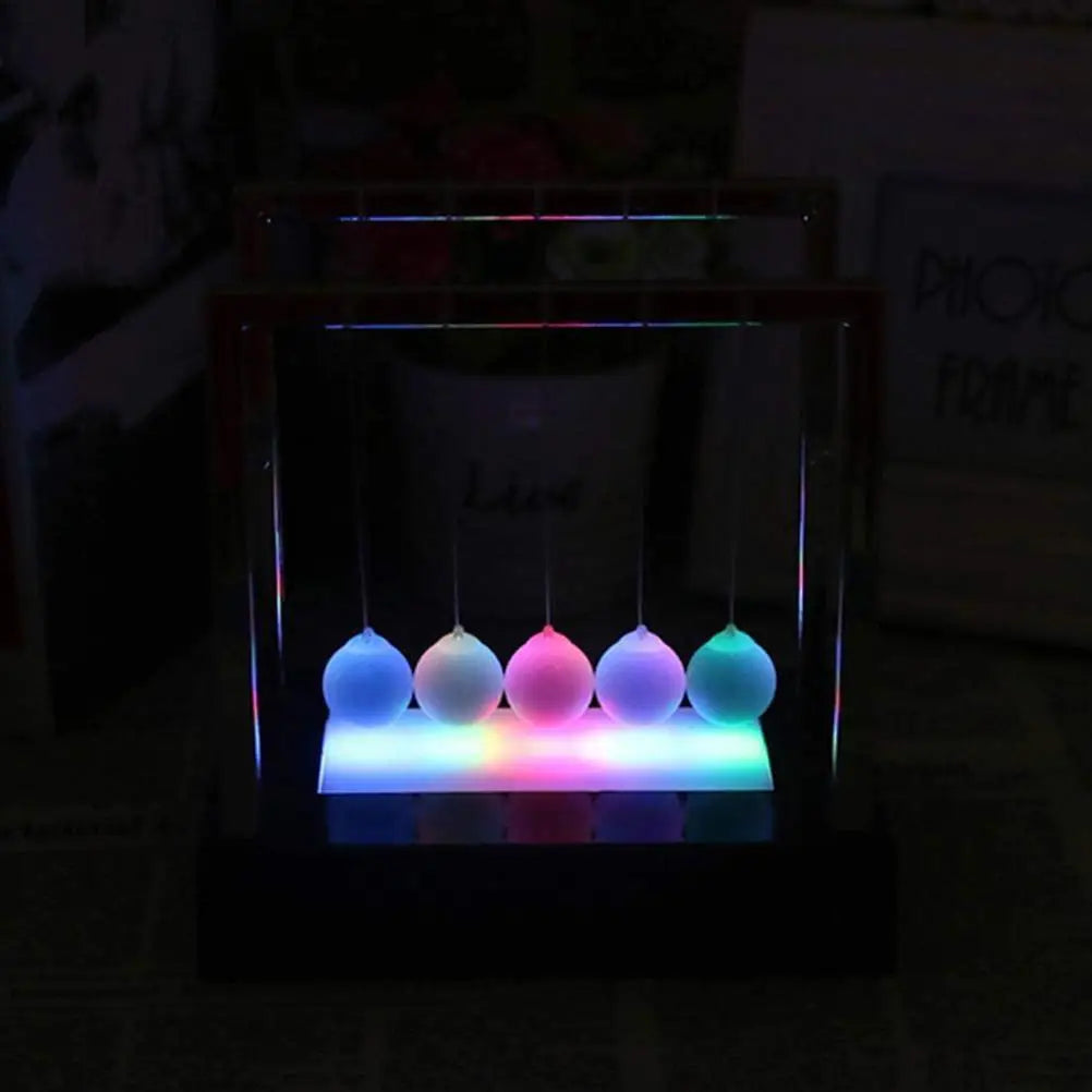 Decor  Newtons  LED Light Up Newtons Science Kids Toys Balance Balls Desk Toys Home and  Decor