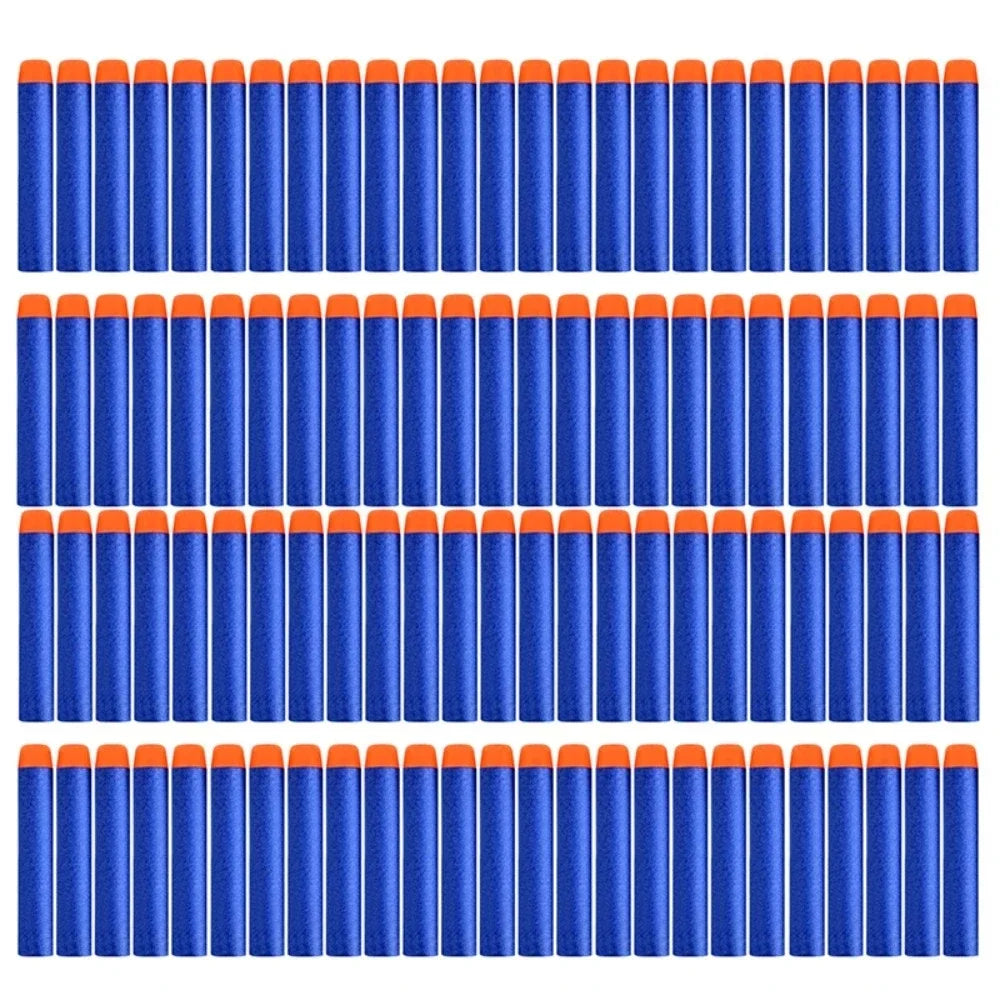 200/100pcs Blue Solid Round Head Bullets 7.2cm For Nerf Series Blasters Refill Darts Kids Toy Gun Accessories