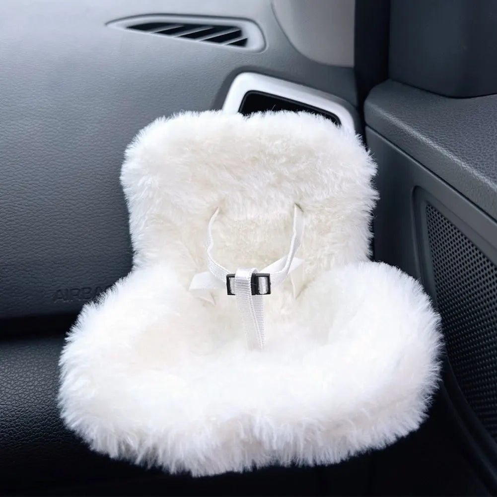 Car Ventilation Safety Seat Soft Kawaii Doll Seat Car Ornament Doll Safety Seat Car Interior Decoration for 17cm Cute Doll