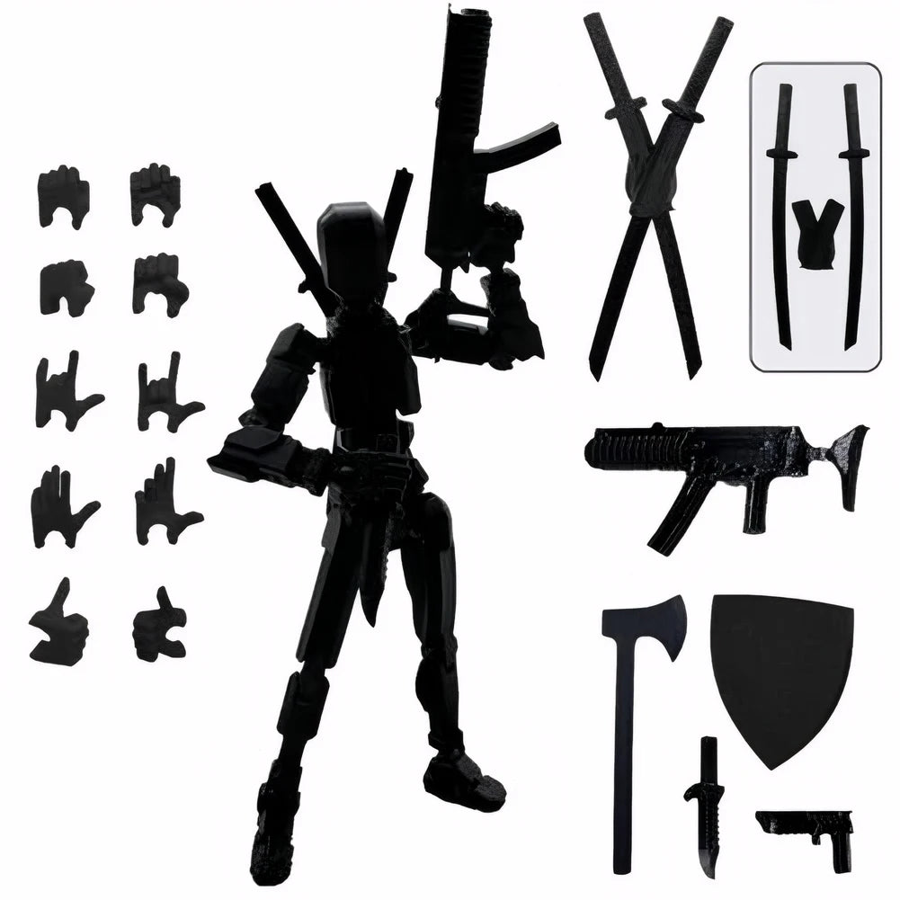 13 Robot Action Figure with Multiple Accessories Multi-Jointed Action Figures Action Figure Dummy Desk Decoration Gifts for Him