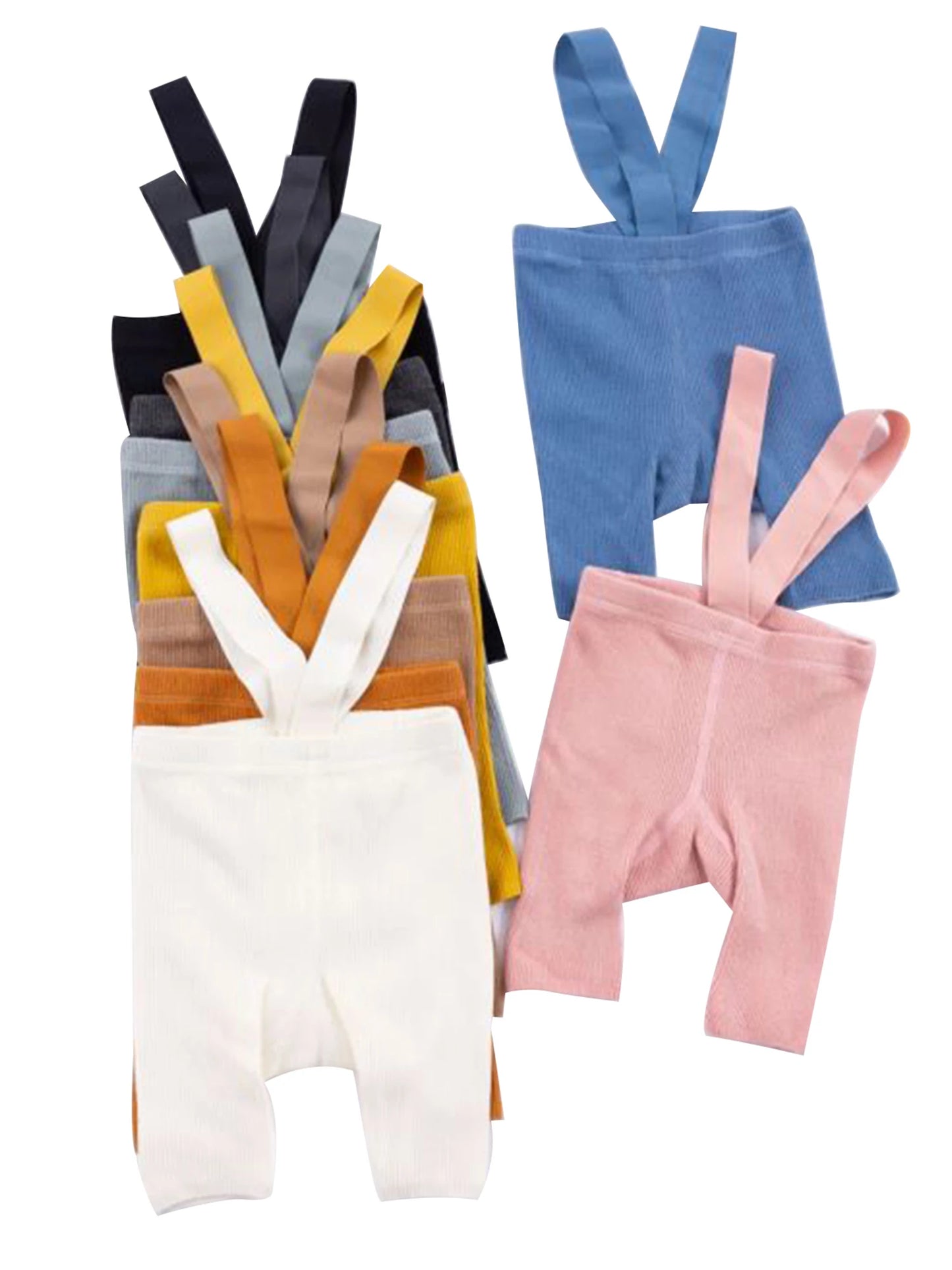 Infant s Stylish Solid Color Suspender Tights for Baby Boys and Girls with High Waist Knitted Leggings for Toddlers