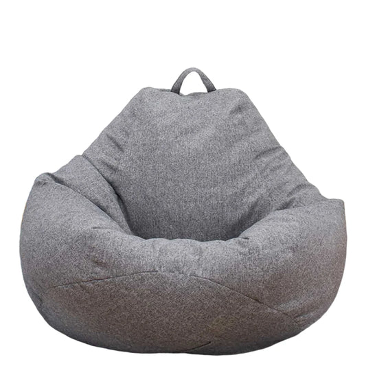 Adults Children Bean Bag Cover Large Lazy Sofa Chair Cover without Filler Cotton Linen Beanbag Chair Seat S Size