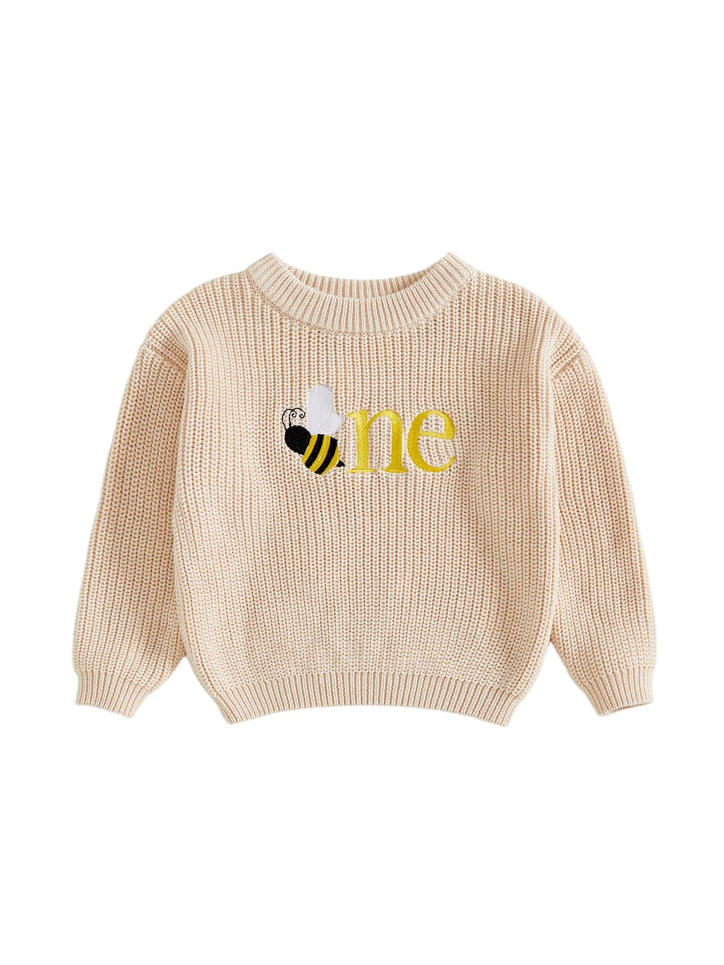 Toddler Girl Winter Sweater Cute Animal Embroidery Long Sleeve Crew Neck Cozy Birthday Knitwear Warm Pullover Jumper