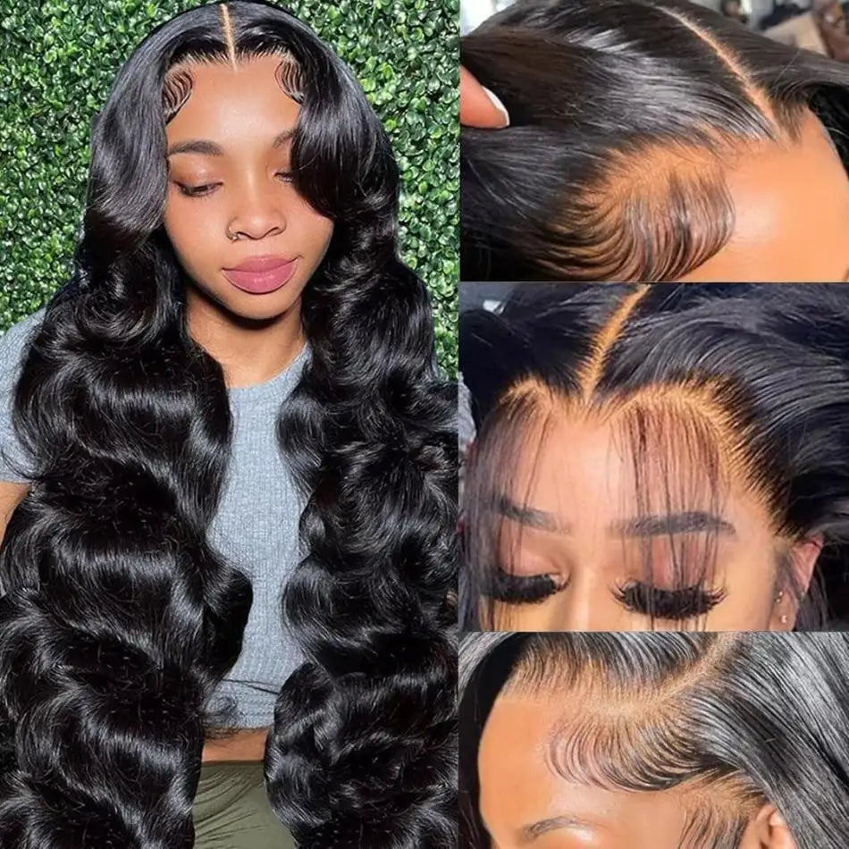 Lace Frontal Wig 4x4 Body Wave Wigs Glueless 5x5 Human Hair 30 Inch 100% Natural PrePlucked Lace Front Wigs Brazilian For Women