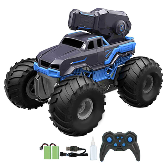 Amphibious RC Car Boat with Water Sprayer Toy 1:16 4 Wheel Drive Remote Control Truck with 2 Batteries for Boys Girls Aged 6+