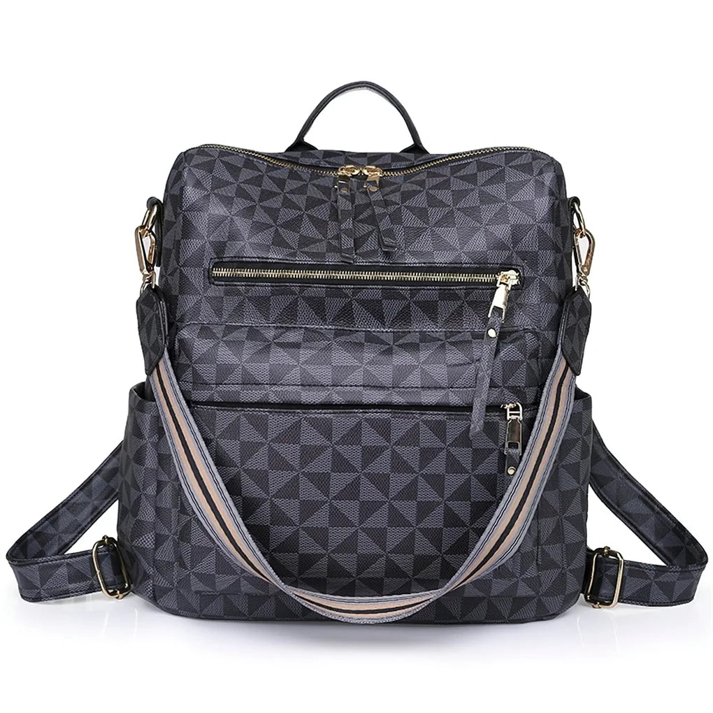 Women's Fashion Backpack Purses Multipurpose Design Handbags and Shoulder Bag Pu Leather Women Backpack School Bag
