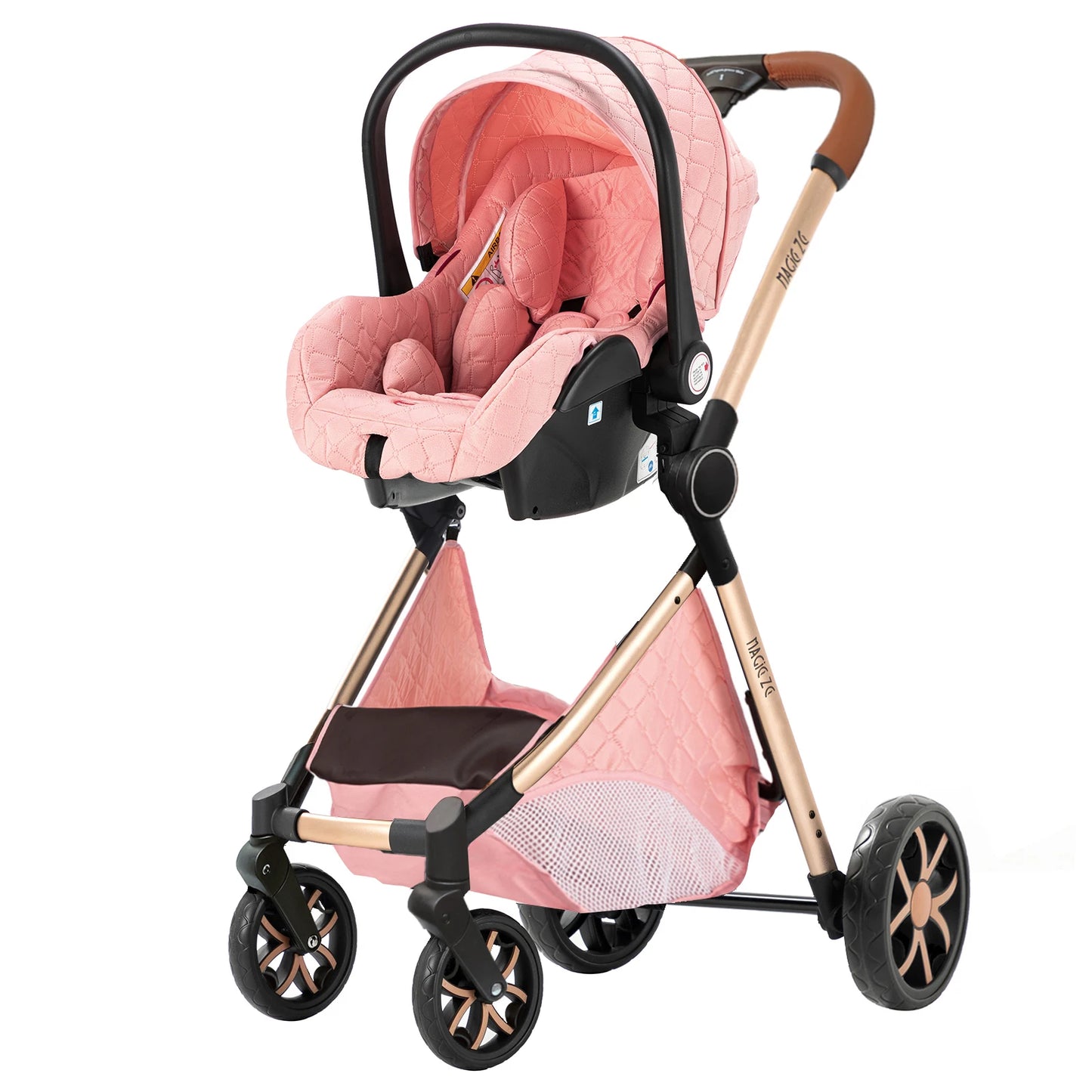 Baby Stroller 3 in 1Baby Carriage Pram Pushchair Pram for 0-3 Years Old Baby Car Seats with Isofix for Baby Newborns Children