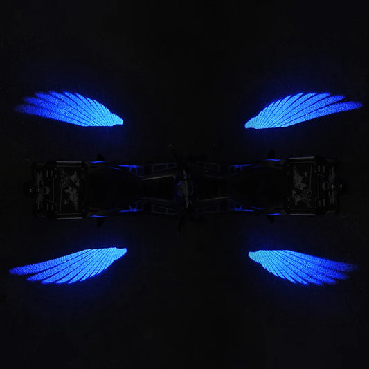 2Pcs LED Welcome Light Waterproof Angel Wings Projection Lights Super Bright Motorcycle Welcome Light 8-30V LED Carpet Underglow