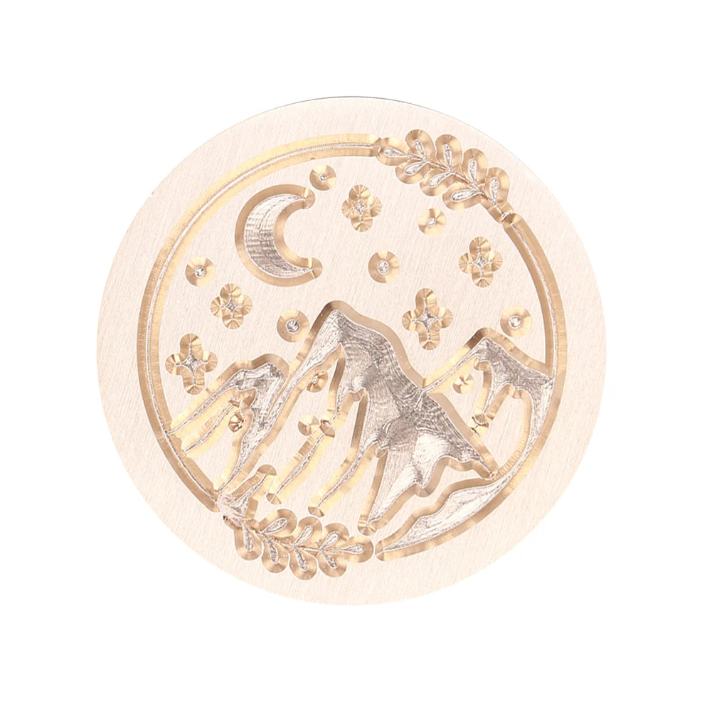 Sealing Stamp Brass Heads Solid Small Exquisite Decorative Crafts Tool Wood Retro Wax Stamping Girls Birthday Party Gift