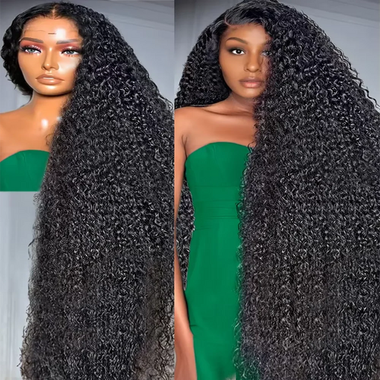 Brazilian 300 High Density Deep Wave 13x6 HD Lace Frontal Human Hair Wig Curly Water Wave Lace Frontal Wigs For Women CEXXY