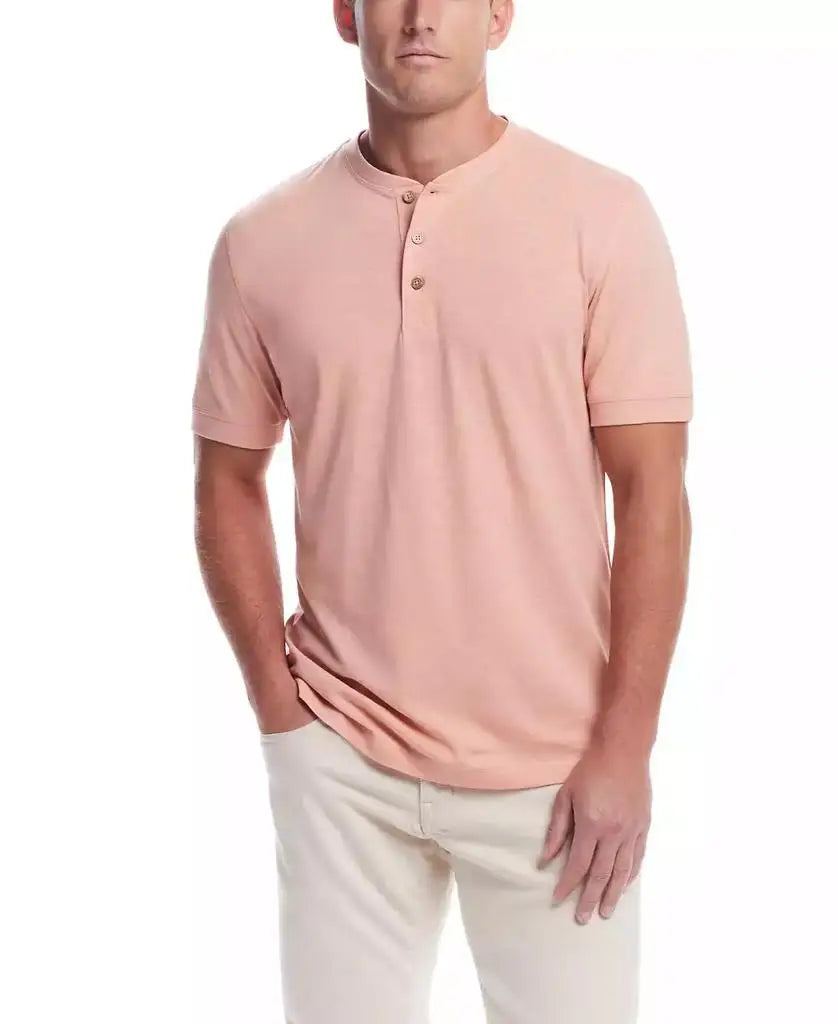 Weatherproof Vintage | Men's Short Sleeve Melange Henley Shirt