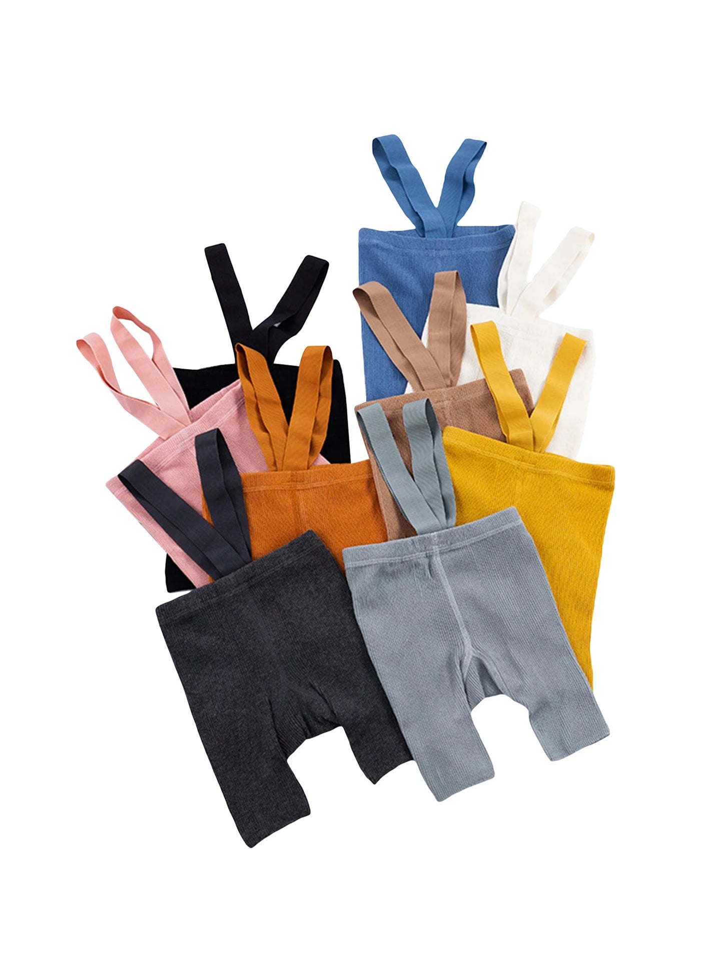 Infant s Stylish Solid Color Suspender Tights for Baby Boys and Girls with High Waist Knitted Leggings for Toddlers