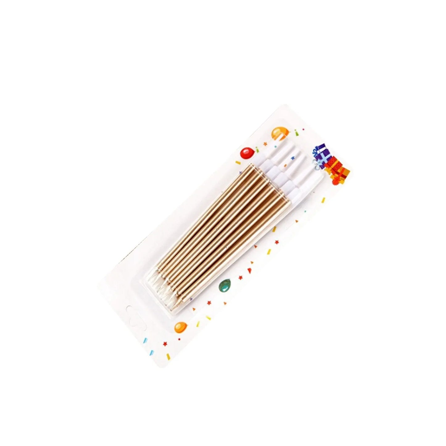 Creative Decoration Straight Party Atmosphere Candle Tapered Elegant Gold Cake Candles Suitable For Birthday Party Wedding