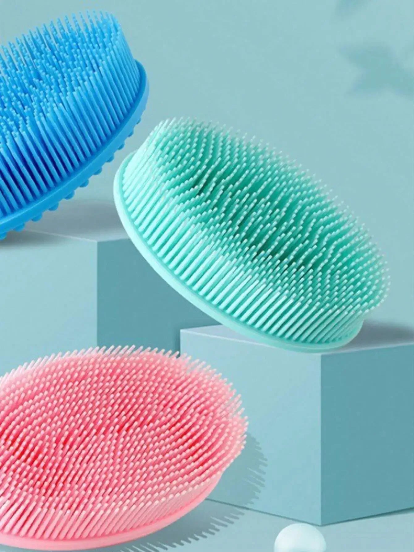 1pc Silicone Shower Scrubber, Exfoliating Body Cleansing Brush, Suitable For Shower & Bathroom & Toilet, Good Foam, Long-lasting