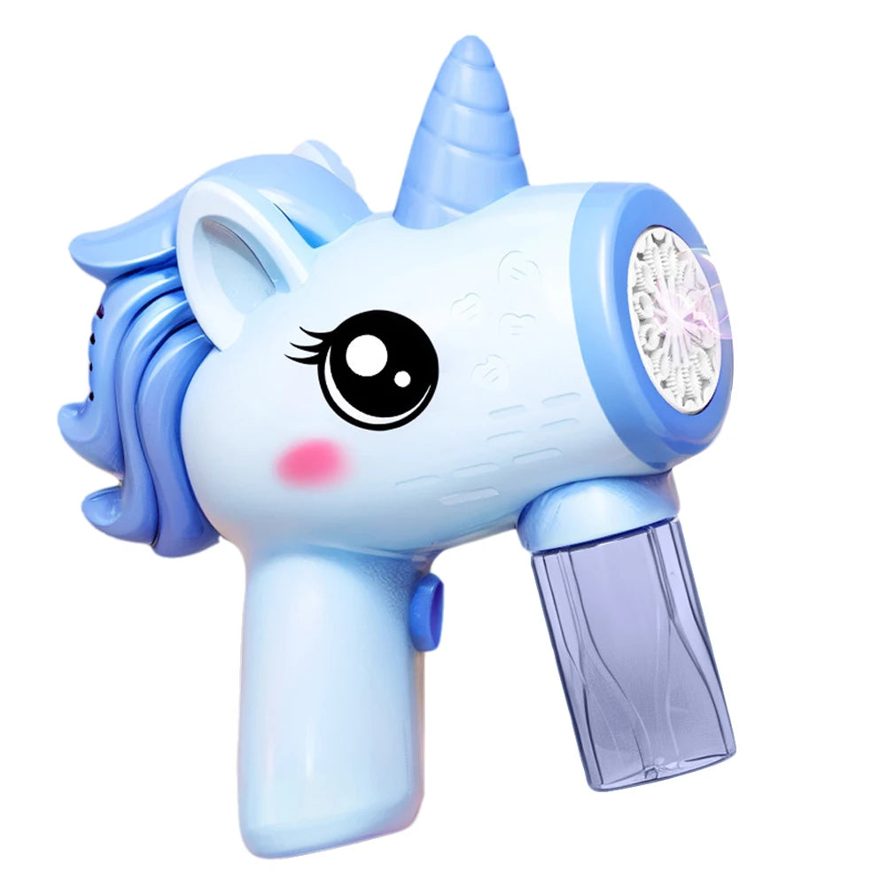 Unicorn Electric Bubble Gun  Automatic Bubble Machine Gun Bubble Blaster Birthday Gifts for 3 4 5 6 Years Old Boys Girls