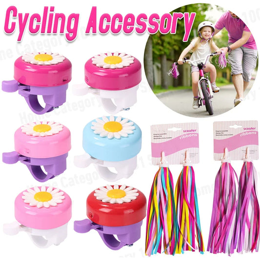 Kids Bicycle Handlebar Tassels Girls Boys Balance Scooter Colorful Streamers Bike Handlebars Decoration Ribbon Cycling Accessory