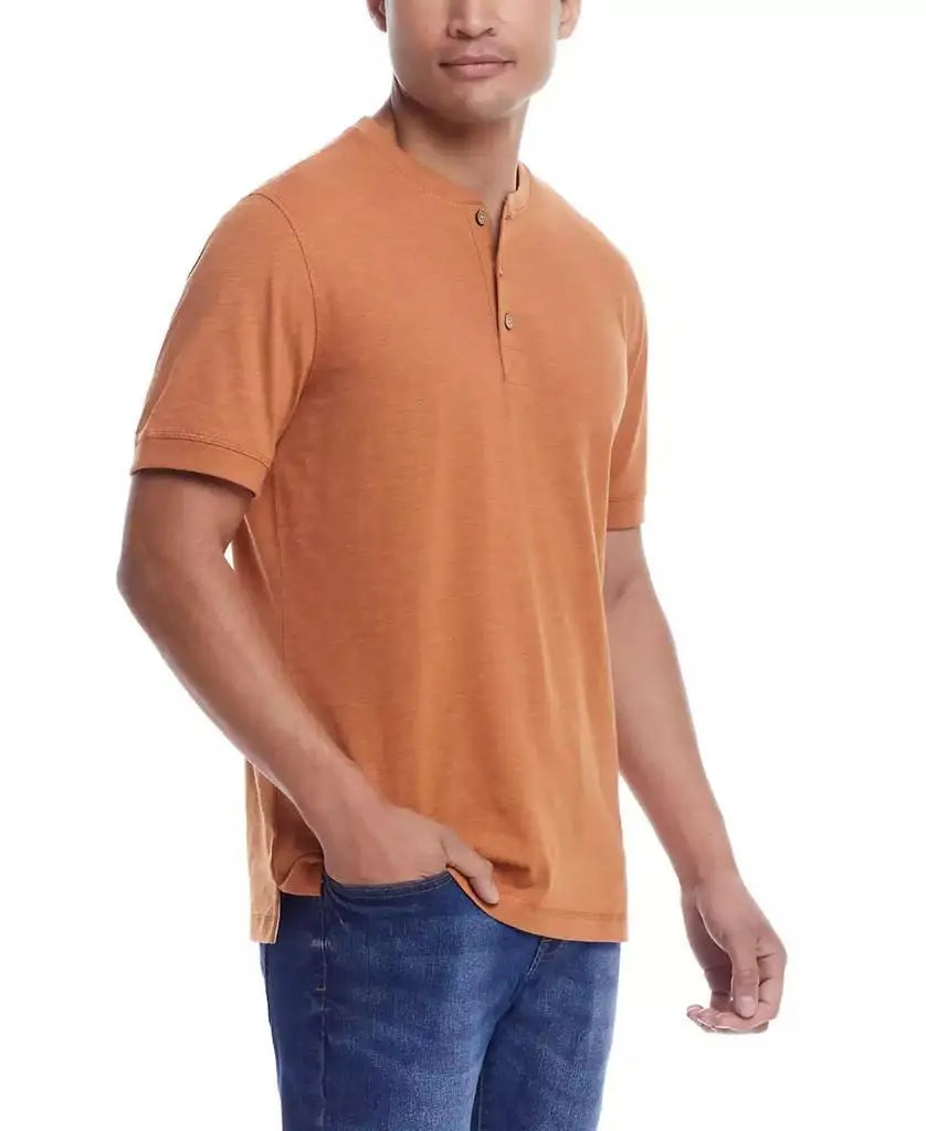 Weatherproof Vintage | Men's Short Sleeve Melange Henley Shirt